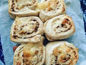 Wholemeal cheese &amp; vegemite scrolls